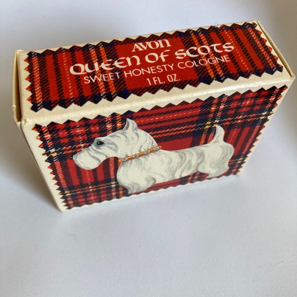 Vintage Avon Sweet Honesty Scottie Dog Cologne Perfume Queen of Scotts 1oz nib - Picture 10 of 10